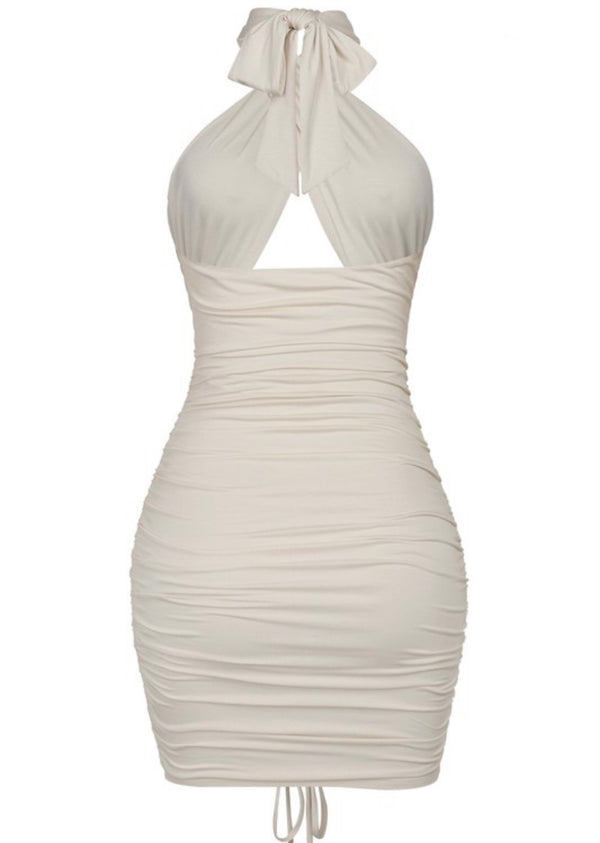 At First Sight Ruched Mini Dress