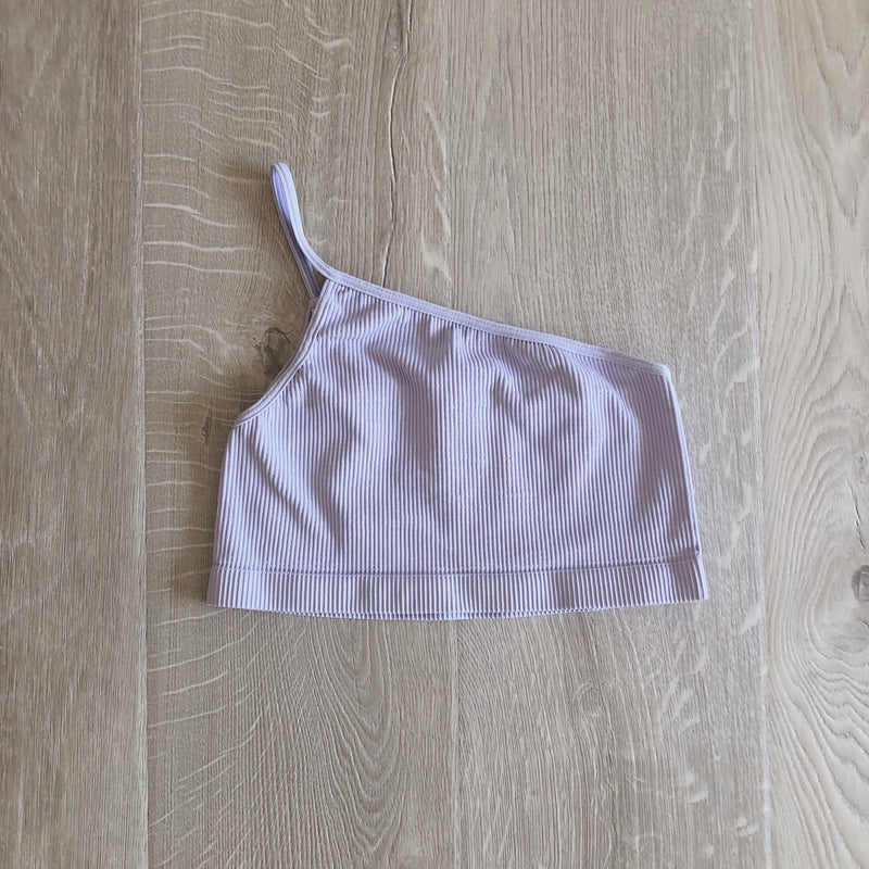 Lilac Seamless One Shoulder Bralette Top